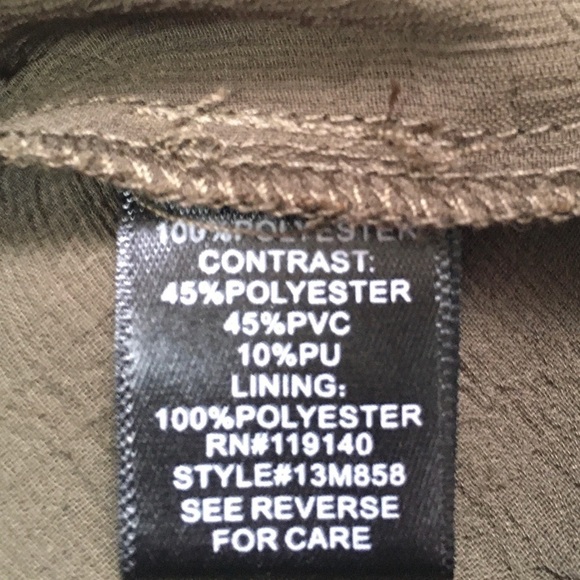 Double Zero Open Back Sleeveless Chiffon & Faux Sleeveless Top Olive Size Small - Picture 14 of 14